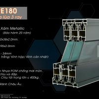 VRE180 | Cửa đi mở lùa 3 ray Viralwindow